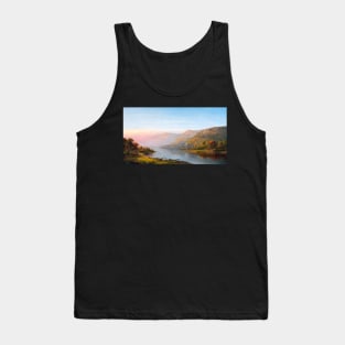 Mountain River Scene Autumn Tank Top